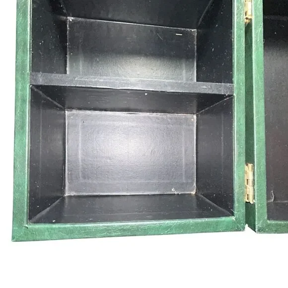 Vintage Rolex Warranty Box Green Dealer Case Two-Compartment Storage Very Rare